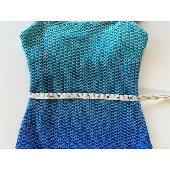 NWT Trina Turk Women's Sun Opal One-Piece Swimsuit in Moon Blue Ombre Size 4 - Picture 12 of 13